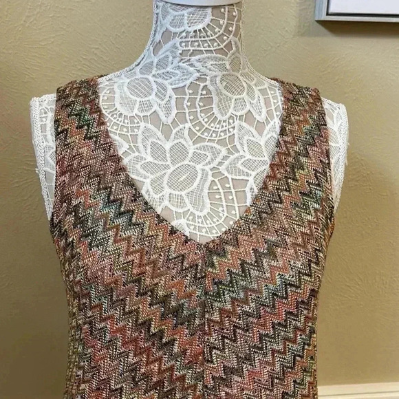 Anthropologie Maeve Westwater Chevron Pattern High Low Knit Flapper D…​ - Picture 3 of 10